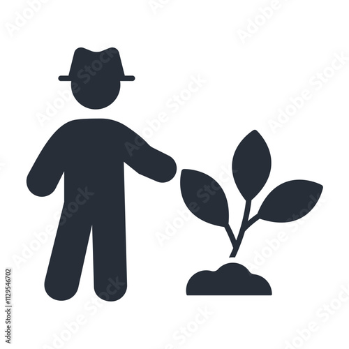 gardener icon. vector.Editable stroke.linear style sign for use web design,logo.Symbol illustration.