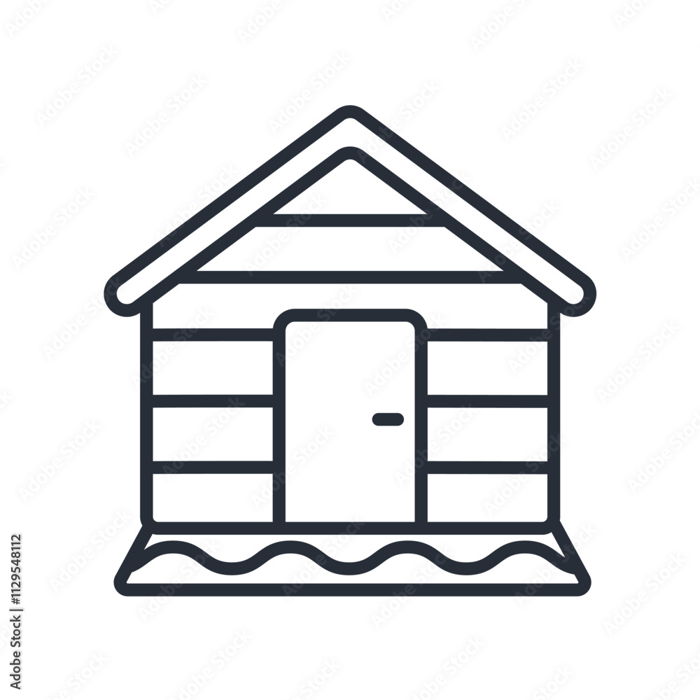 Shed icon. vector.Editable stroke.linear style sign for use web design,logo.Symbol illustration. Shed icon. vector.Editable stroke.linear style sign for use web design,logo.Symbol illustration.