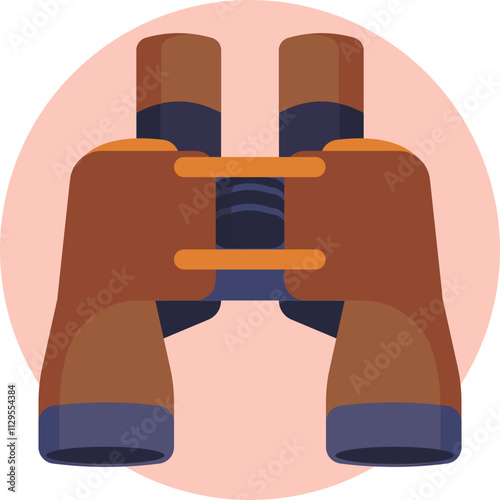 The binoculars icon represents the ability to observe and explore distant places, perfect for geographic research, nature watching, or outdoor adventures.