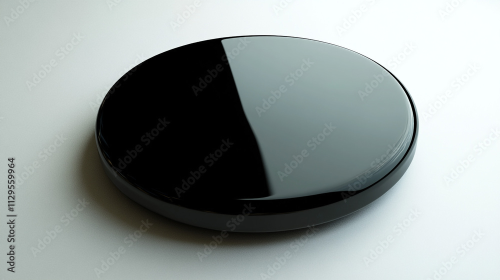 Glossy Black Circle Disc Minimalist Round Shape Abstract Background Product Display Glossy Black Circle Disc Minimalist Round Shape Abstract Background Product Display