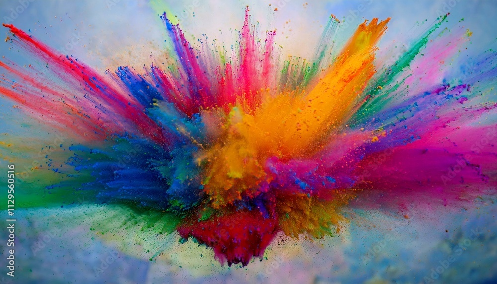 A vibrant universe painted with colorful inks.  