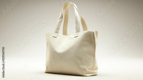 This image features a stylish, elegant white tote bag made from textured material, perfect for any occasion or outfit. photo