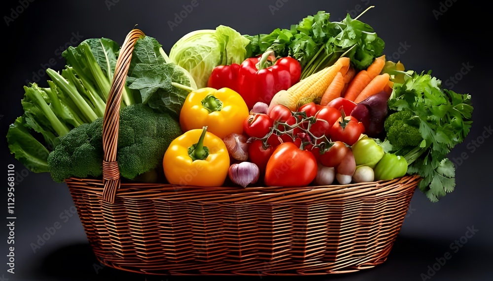 fresh vegetables in a basket fresh vegetables in a basket