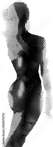 Grafik aus dem Set: schwarz, weiß, siebdruck, stencil, cover, punk, grunge, pointilismus und mehr