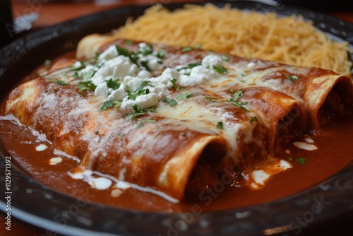 Wallpaper Mural Beef enchiladas are tender corn tortillas stuffed with spiced beef covered in red chili sauce and cheese then baked A beloved Mexican dish Torontodigital.ca