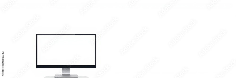 Computer screen mockup with realistic vector illustration of digital display, computer, internet, screen Computer screen mockup with realistic vector illustration of digital display, computer, internet, screen