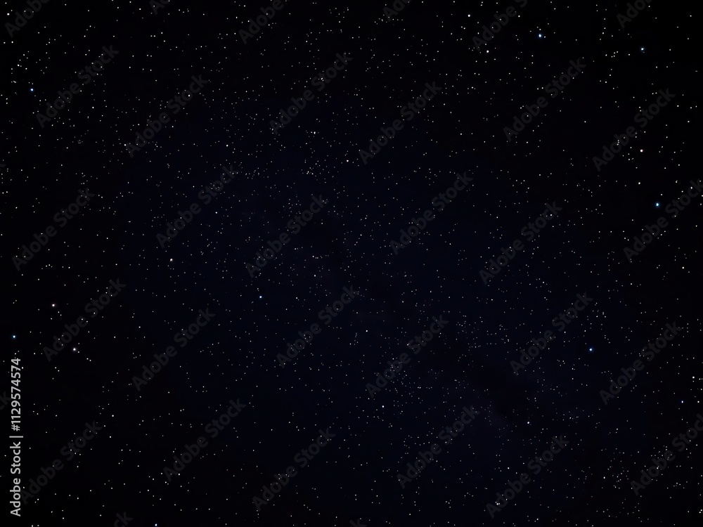Fototapeta premium Dark night sky filled with sparkling stars on a black background, milky way, stars