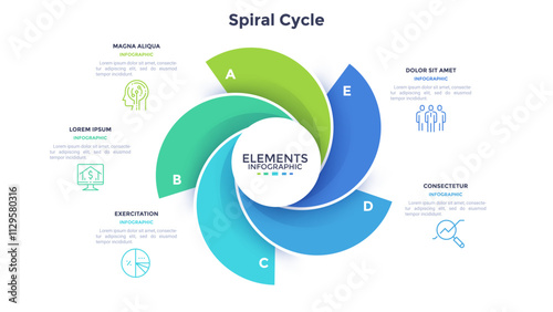Modern Business Infographic Vector Template