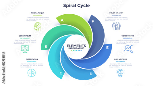 Modern Business Infographic Vector Template