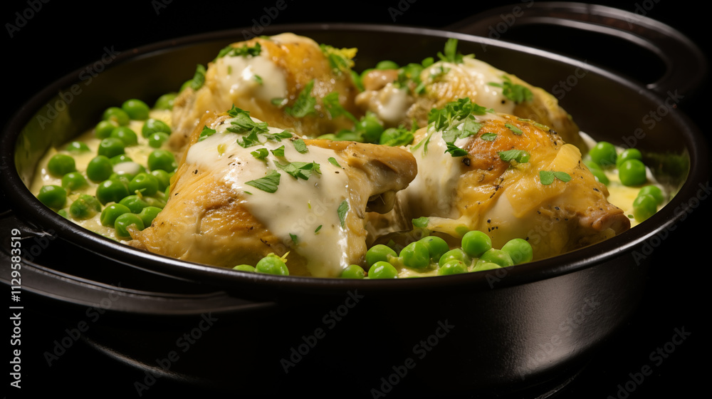 Creamy One-Pot Skinless Chicken with Peas Creamy One-Pot Skinless Chicken with Peas