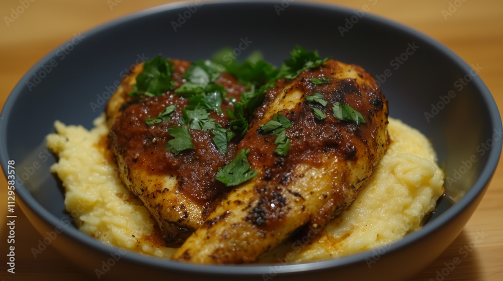 Butter Chicken with Garlic Mash