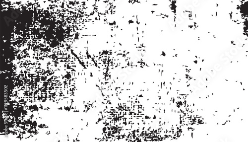 Wallpaper Mural Grunge background. Black and white vector. Abstract texture of dust, dirt, stains. Grunge overlay layer. Distressed texture. Rough, scratch, splatter grunge pattern. Torontodigital.ca
