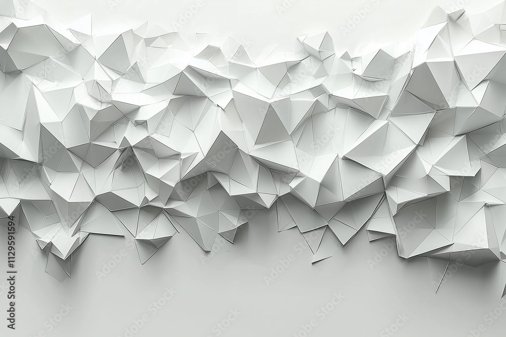 A clean, white space with scattered geometric shapes forming an abstract idea flow. A clean, white space with scattered geometric shapes forming an abstract idea flow.