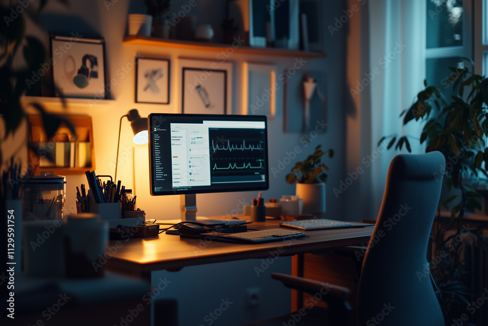 Home-based telehealth consultation during evening hours with focused digital health monitoring