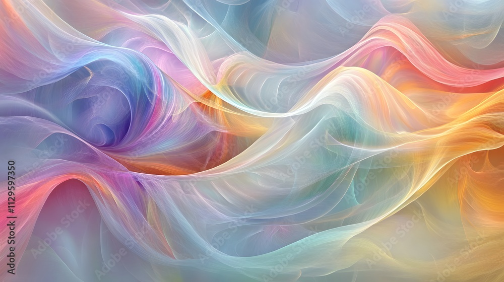 Abstract Pastel Waves of Color and Light Abstract Pastel Waves of Color and Light