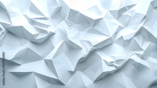 Abstract white crumpled paper texture background.