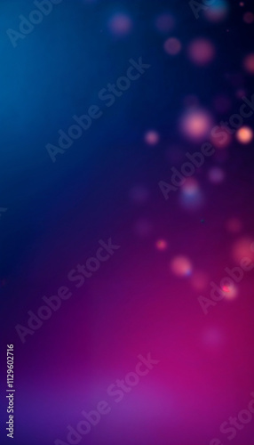 Deep Blue Gradient Background with Soft Pink Light Particles Floating