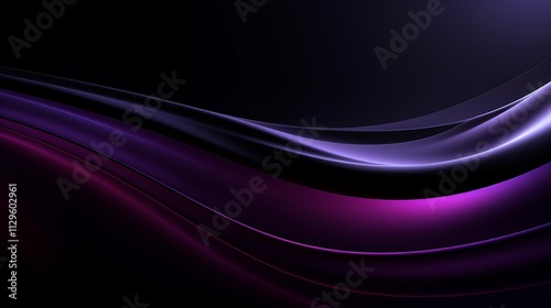 Abstract waves of purple and black create a smooth, flowing design.