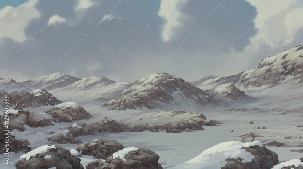 Fototapeta premium snow covered mountains