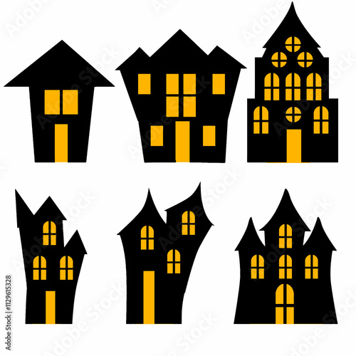 Horror haunted house halloween vector, halloween house clipart photo