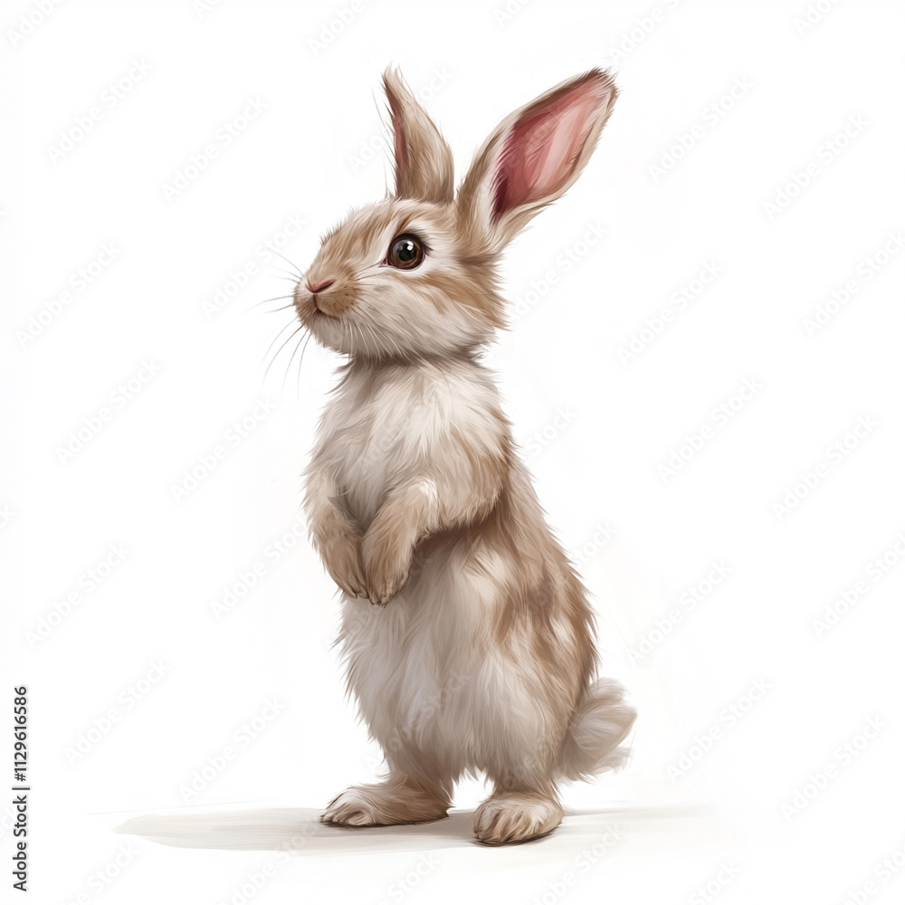 Obraz premium white rabbit isolated on white