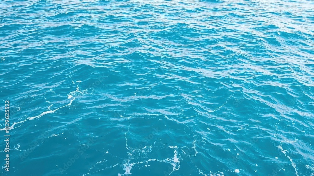 Pure blue turquoise water texture with white foam waves crashing on the shore, sea, serene, water Pure blue turquoise water texture with white foam waves crashing on the shore, sea, serene, water