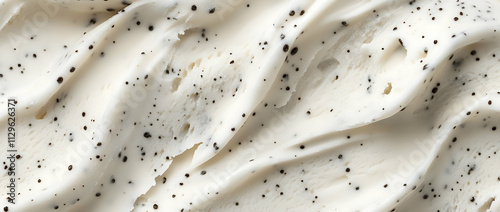 Close-up of creamy stracciatella gelato texture, a perfect summer dessert photograph, AI Generated