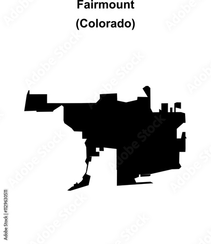 Fairmount (Colorado) blank outline map