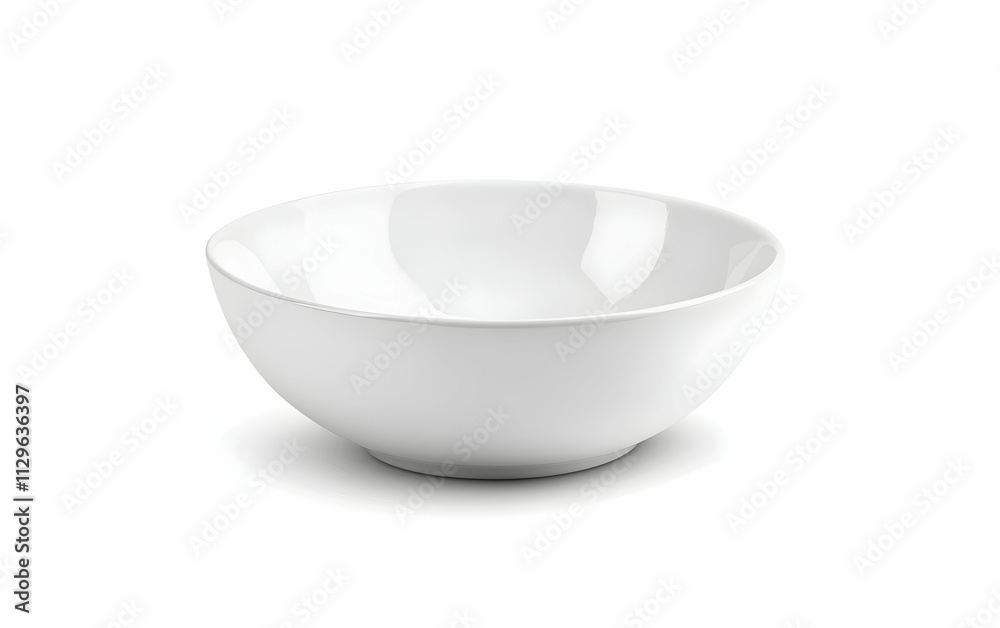 Empty round white plate, isolated on white background, clipping path,, AI Generated