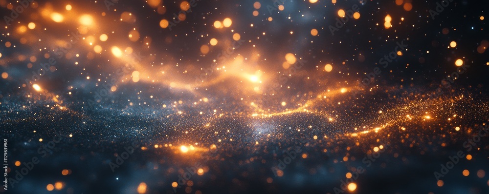 Naklejka premium Soft Illuminated Background with Glittering Lights