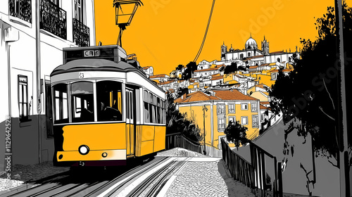 Lisbon, portugal. Chronicle. Illustration