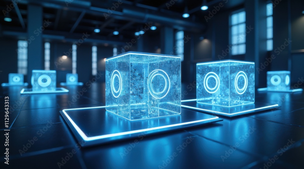 Futuristic Quantum Computing Lab Scene Futuristic Quantum Computing Lab Scene