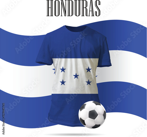 Honduras, t-shirts, kits, jersey and flags collection. national flags and shirts of soccer team