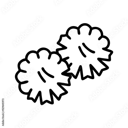 Cheerleading pom poms icon