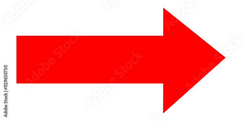 Bold red arrow icon pointing to the right for clear direction and navigation