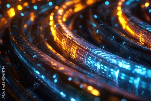 Newly laid fiber optic cables