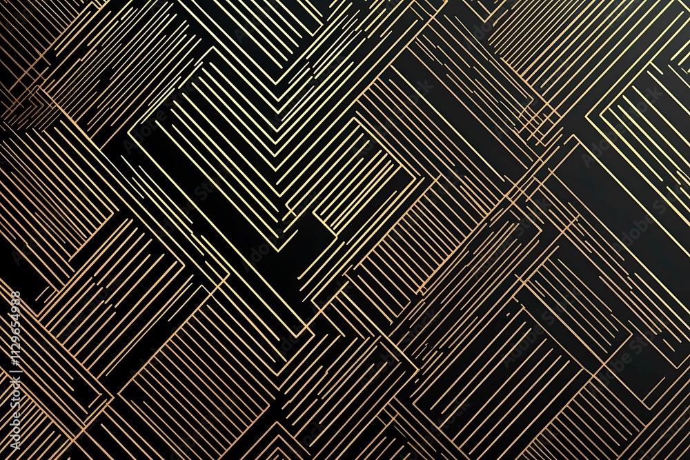 Abstract dark geometric background featuring glowing golden lines and sparkles, creating a modern, futuristic, and elegant design. Abstract dark geometric background featuring glowing golden lines and sparkles, creating a modern, futuristic, and elegant design.
