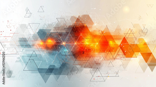 Abstract light orange and white geometric background vector presentation design template for business technology concept, banner, or poster with copy space area.