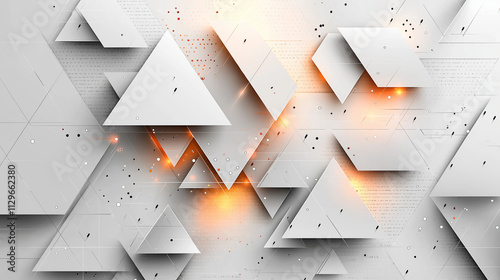 Abstract light grey and white geometric background vector presentation design template for business technology concept, banner, or poster with copy space area.