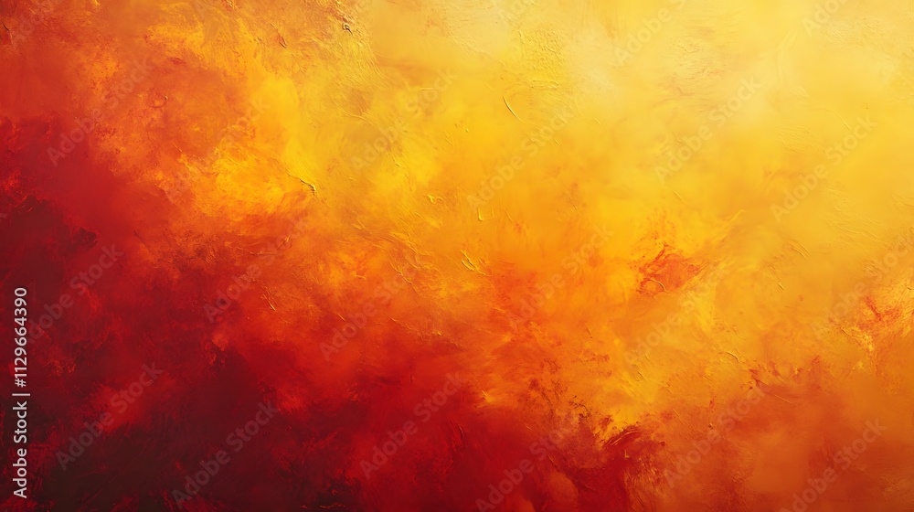 Abstract fiery orange and red textured painting Abstract fiery orange and red textured painting