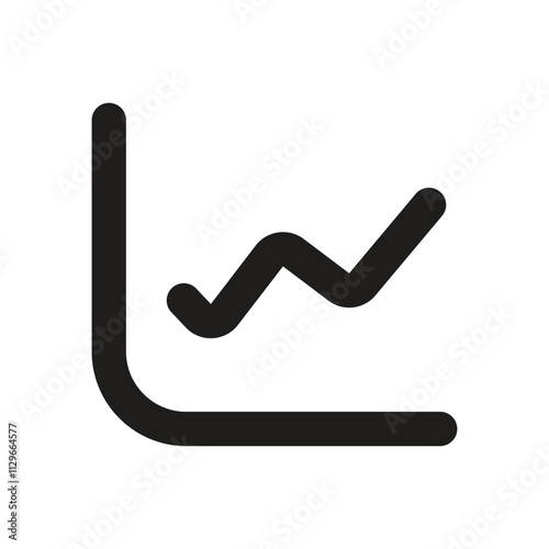 A minimalist abstract graphic depicts a white line graph on a grey background suggesting data visualization.