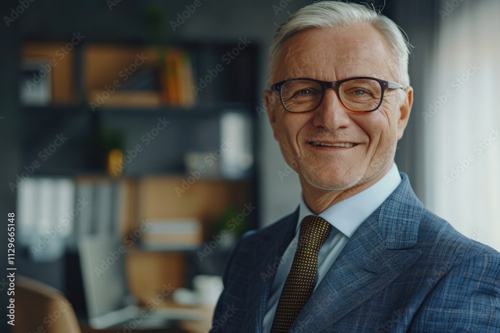 Naklejka premium Happy confident professionals in office setting.