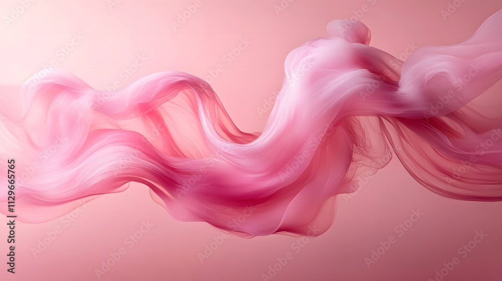 Pink smoke swirls in a colorful, flowing wave, creating an abstract, artistic backdrop Pink smoke swirls in a colorful, flowing wave, creating an abstract, artistic backdrop