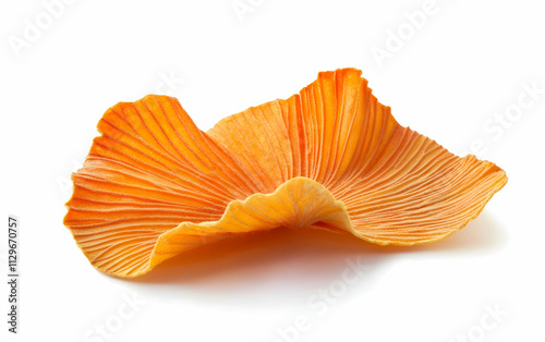 Golden potato chips, crispy and delicious, isolated on white background, clipping path,, AI Generated