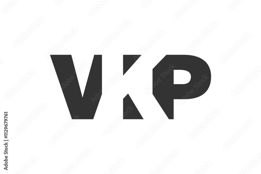 VKP logo design. Initial letter V K P bold font style for tech startups, consulting, corporate branding. Creative company name, headlines typography identity, trendy logotype. VKP logo design. Initial letter V K P bold font style for tech startups, consulting, corporate branding. Creative company name, headlines typography identity, trendy logotype.