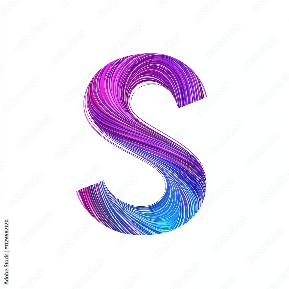Letter S with abstract motion lines icon logo illustration isolated on white background Letter S with abstract motion lines icon logo illustration isolated on white background
