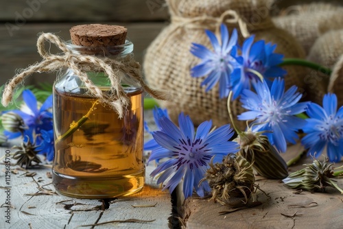 Chicory root tincture used in Belarusian folk medicine