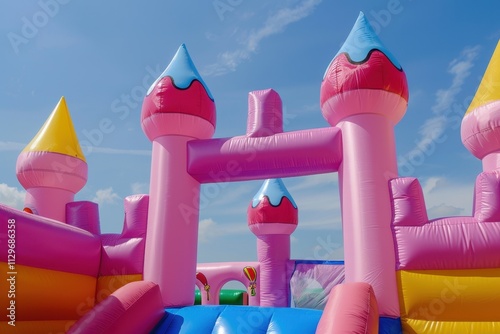 Children s bounce castle upper half photo