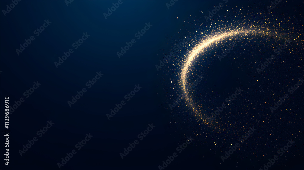 Fototapeta premium A vector of a particle collider, represented as a circular loop with particles moving along it. Particle collider minimalist design.