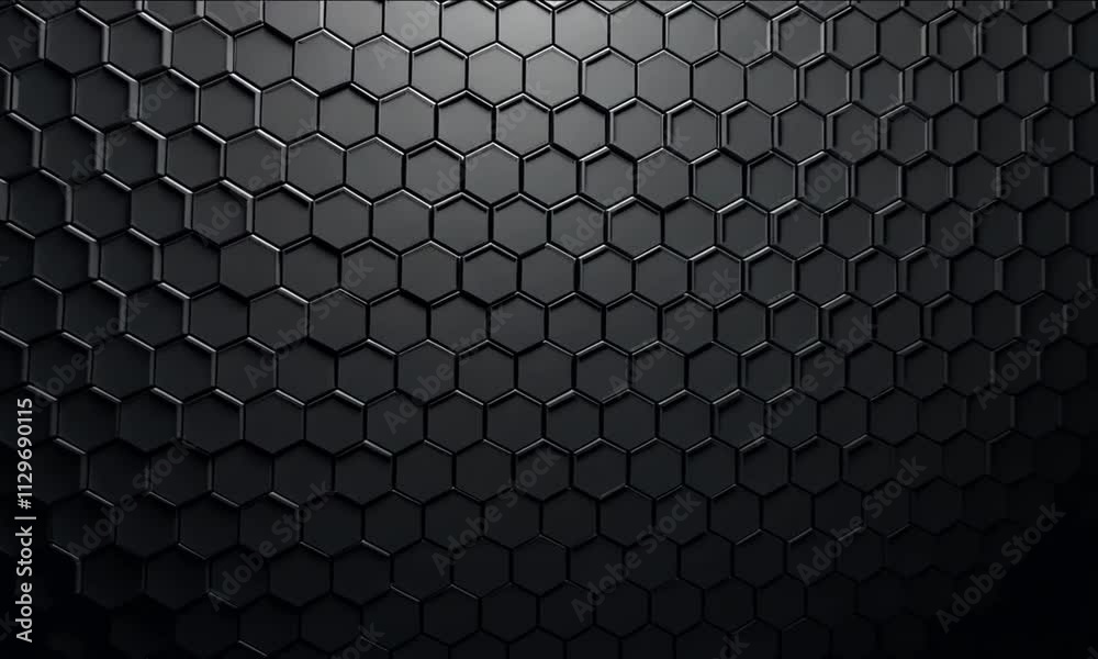 black hexagon background animation
